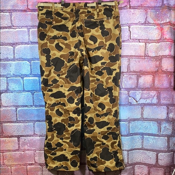 Vintage Columbia Gore-Tex Camo Hunting Pants 42x32 Waterproof Duck Camo Outdoors - Picture 5 of 12